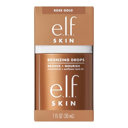 E.L.F. 57520 Skin Bronzing Drops, Liquid Bronzer For Face & Skin, Creates A Sun-Kissed Glow, Infused With Vitamin E, Vegan & Cruelty-Free, Rose Gold thumb #1