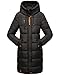 MARIKOO Damen Winter Jacke Stepp Parka Mantel Winterjacke warm gefüttert Yuikoo XS-XXL (DE/NL/SE/PL, Alphanumerisch, L, Regular, Regular, Schwarz)