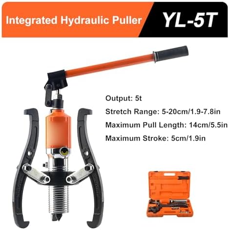 ZK 5T Bearing Puller - One-Piece Forged Extractor with Thickened Thimble Design for Hub & Flywheel Bearing Removal in Auto Repair & Workshops