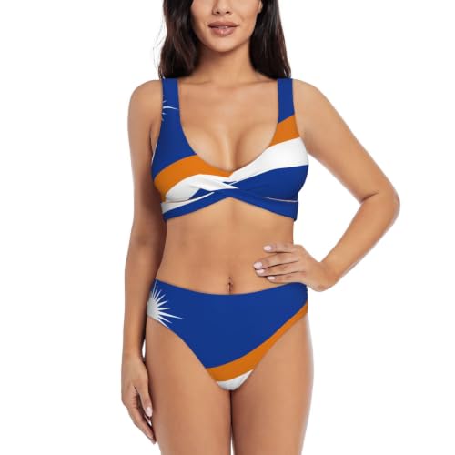 Bikini deux pièces push-up Marshall en tissu premium pour femme