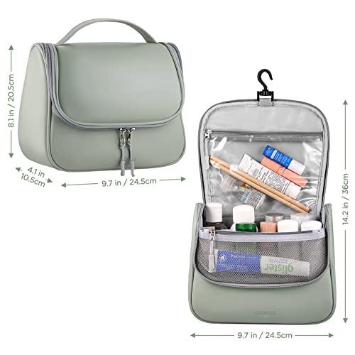 Gagaku Hanging Toiletry Bag For Women Girls Travel Toiletry Bags With Hanging Hook, Waterproof Make-Up Cosmetic Bags With Handle Strap For Travel Essentials Accessories Toiletries - Green #TOP2