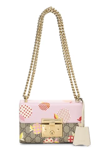 Pre-Loved Original GG Supreme Canvas 'Les Pommes' Padlock Shoulder Bag Small, Multi
