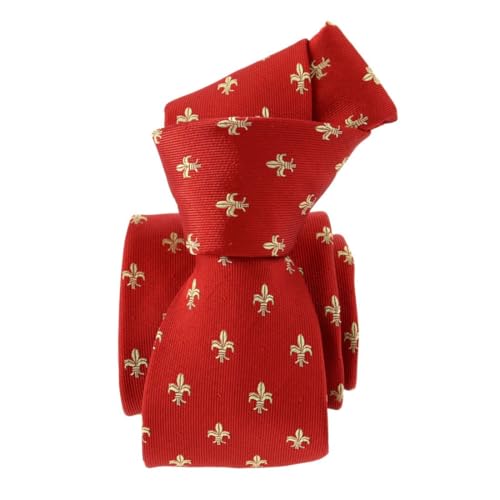 Cravate soie italienne homme à motifs fleurs de lys style Bourbon Tony & Paul