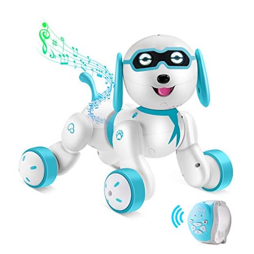 Remote Control Robot Dog - RC Robotic Stunt Puppy Smart RC Robot with LED Eyes, Interactive Walking Sing Story Telling Electronic Dog Pets Best Christmas Dog Gift for Kids Boys & Girls