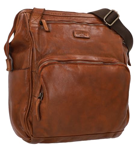 Gusti Leder Wickelrucksack Carina – Unisex Echtleder Wickeltasche mit praktischen Fächern, Flaschenhalter, Kinderwagen Organizer, Rucksack Damen & Herren, große Babysachen-Tasche