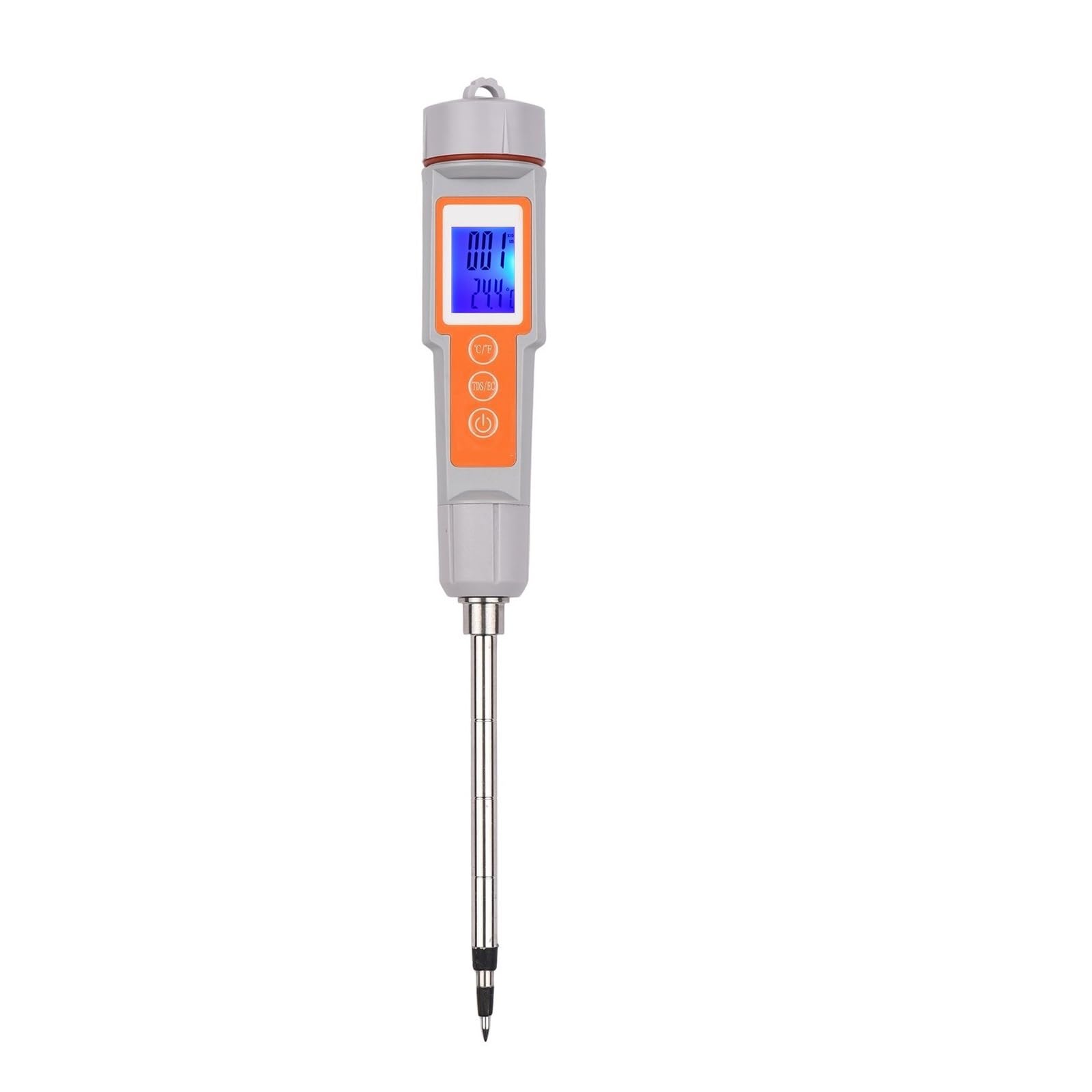 Bodentester 3 In1 EC/TDS/Temperatur Digitales Bodentestsondenmessgerät mit Hintergrundbeleuchtungsbildschirm Tragbarer Bodensalzgehaltstester Einfache Bedienung