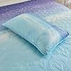 Blue Quilt Set Twin Size Ombre Quilt Set Blue Purple Design Kids Girls Bedding Set Reversible Lightweight Microfiber Bedspread Coverlet Set for All Season (68''x86'') #4