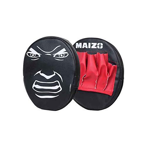MAIZO Kids Focus Pads/Boxing Pads/Punching Mitts for Boxing/Maya Hide Hook & Jab Target Hand Pads Great for MMA, Fitness, Practice, Unbeatable Junior- Black Red (B085TFSLV4) Amazon Price History, Amazon Price Tracker