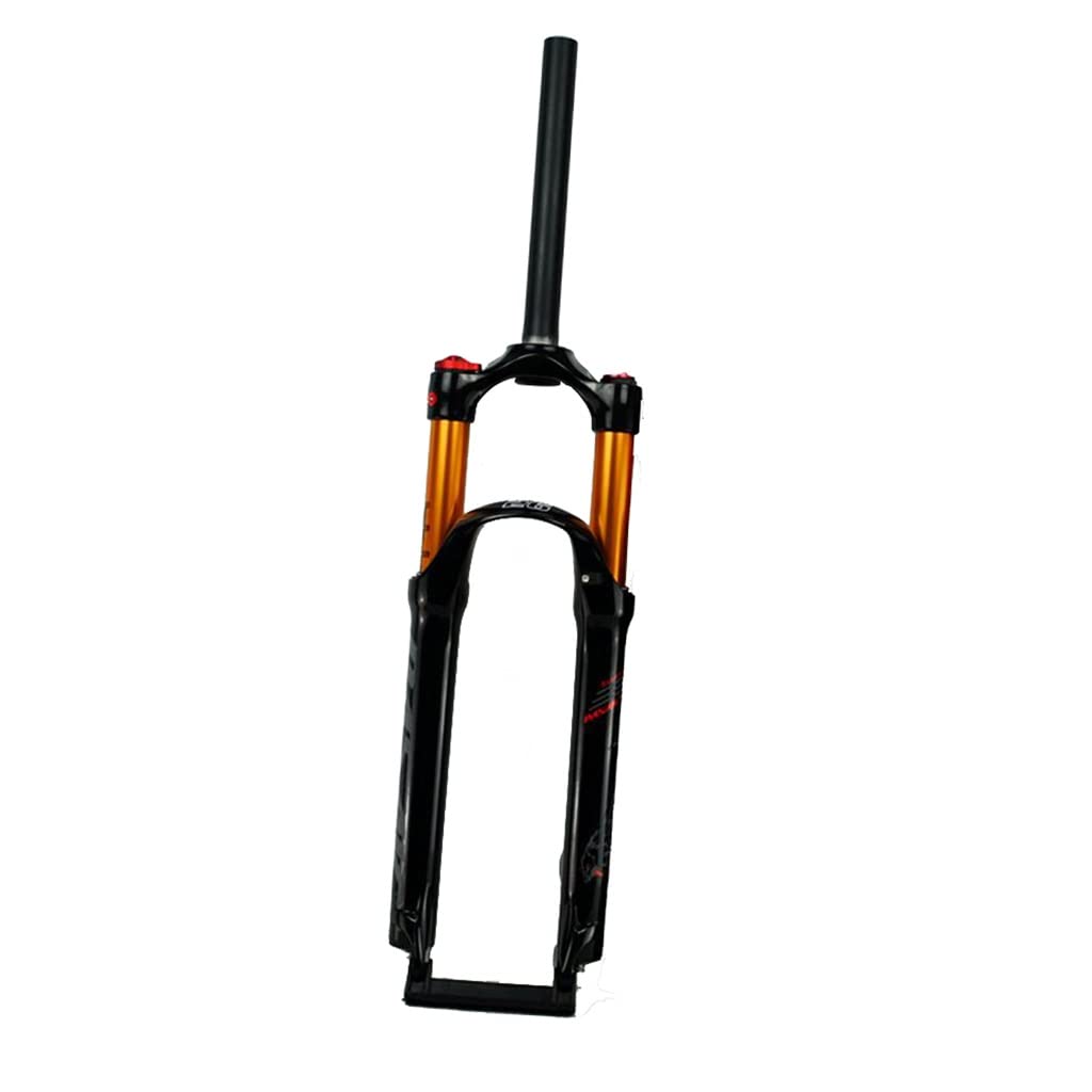 WIQUYBML 26/27.5/29inch MTB Suspension Fork Travel 100mm 28.6mm Straight Tube QR 9mm Manual Lockout Aluminum Alloy XC Mountain Bike Front Forks Disc Brake