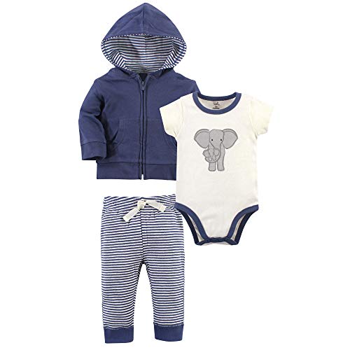 Touched by Nature unisex-baby Organic Cotton Hoodie, Bodysuit Or Tee Top, and Pant