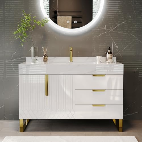 Weibath Bathroom Vanity with Sink, Modern Bathroom...