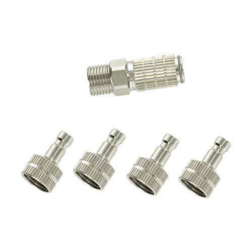 Spraycraft - Acoplador de 1/8" y 4 conectores hembra, metal