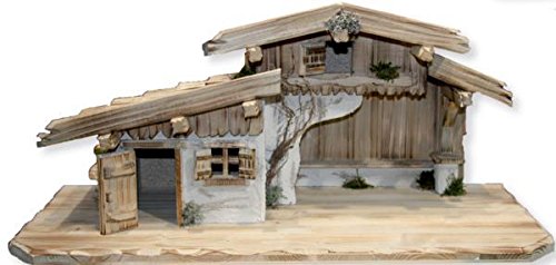 Unbekannt Krippenstall Stall 70x29x31cm geeignet für 9-15cm Figuren