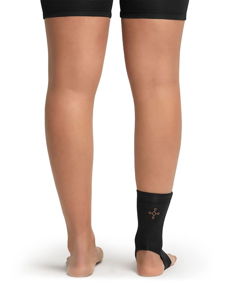 Tommie Copper Unisex Core Compression Ankle Sleeve, Black, Small
