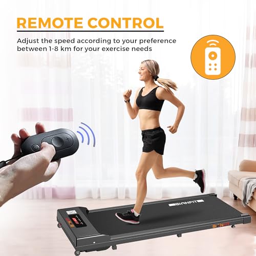 Image of BIONFIT Cardio-X1 Walking Pad for Home Gym | Treadmill with 3.5HP BLDC Motor, Max Weight 120 Kg, Top Speed 10 km /hr, Remote Control, 2-Level Manual Incline Walk Pad | Running Machine for Home