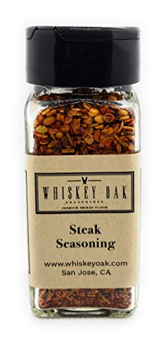 Whiskey Oak Steak Seasoning - 2.00 oz Blend of Spices Naturally Smoked using Oak Whiskey Barrels, Whiskey Oak Seasonings