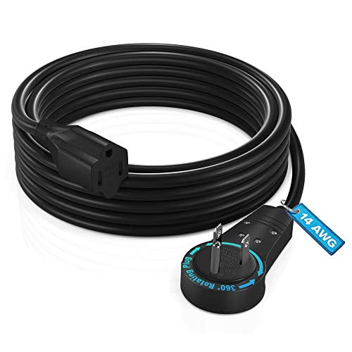 Maximm 10ft Extension Cord with Rotating Flat Plug