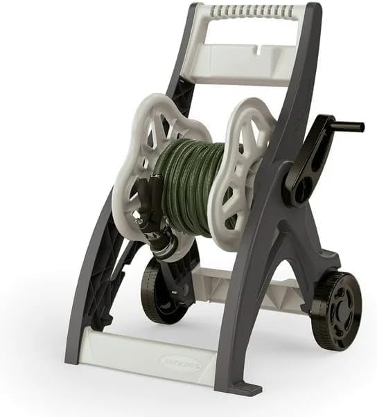 175 ft. Hosemobile Hose Reel Cart - Gray Portable Garden Hose Storage with Wheels & Automatic Rewind, Heavy Duty Steel Frame for Yard, Lawn or Garage