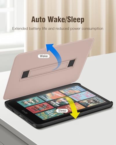 MoKo Case for 7" Kindle Paperwhite 12th Gen 2024 & Colorsoft, Rose Gold - 5