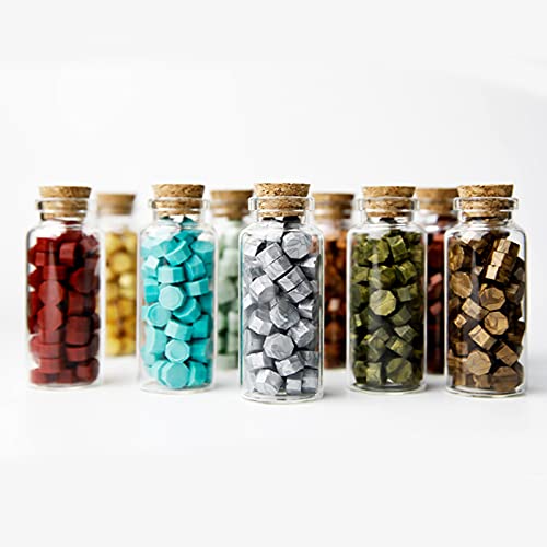 Sokg Kit de selos de cera retrô para selar Contas de cera Colher de derretimento de cera Selo de cer