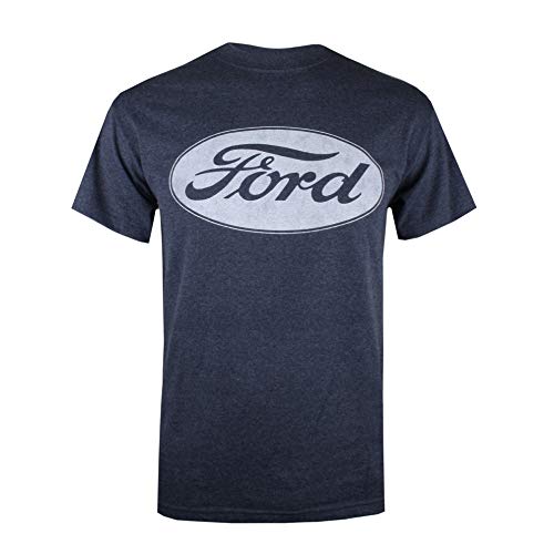 Ford Men's Logo T-Shirt, Blue (Heather Navy Hny), X (Size:X-Large)