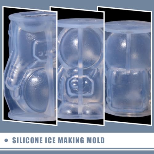 Molde de silicona Lurrose forma astronauta para hielo miniatura 5