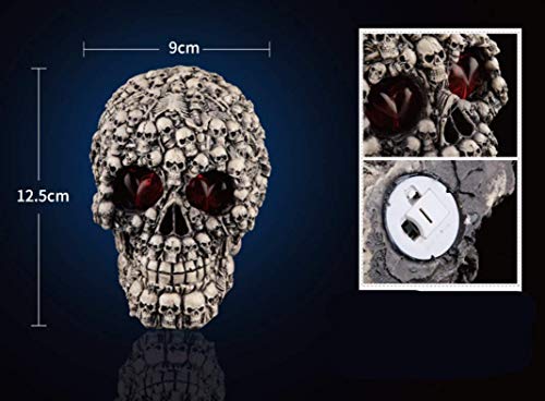 Xshelley Halloween Led Skull Light Bar Table Decorations Cool Birthday Surprise Decorative Night Light Skull Ornament With Led Light Up Eyes Desk Lamp For Gothic Party Decoration #TOP2