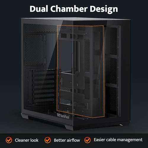 Boîtier PC haut débit d'air darkFlash C280 pour setup gaming immersif - 3