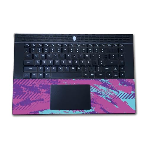 Image of Laptop Skin Compatible with Alienware M16 R2 (2024) - Grunge Purple - Premium 3M Vinyl Protective Wrap Decal Cover - Easy to Apply | Crafted in The USA by MightySkins