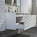 BLOSSOM 48 Inch White Bathroom Vanity with Sink, All Wood Floating Bathroom Vanity with Sink 48 Inch, Mirror, 12 Inch Side Cabinet
