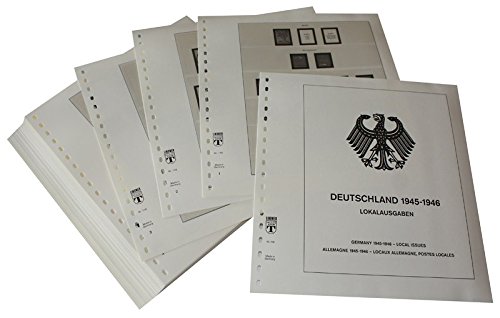 Feuilles pre-imprimees Allemagne postes locales 1945-1946 Lindner