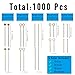 Jewelry Making Head Pins and Eye Pins Set, 1000 Pieces, Stainless Steel, Mixed Finishes (Mixed Color)