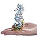 YU FENG Hinged Seahorse Trinket Box Hand-Pasted Rhinestones Crystal Jewelry Storage Box
