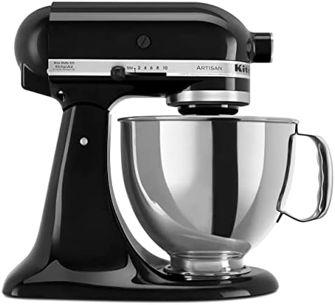 KitchenAid Artisan Series 5 Quart Tilt Head Stand Mixer with Pouring Shield KSM150PS, Onyx Black