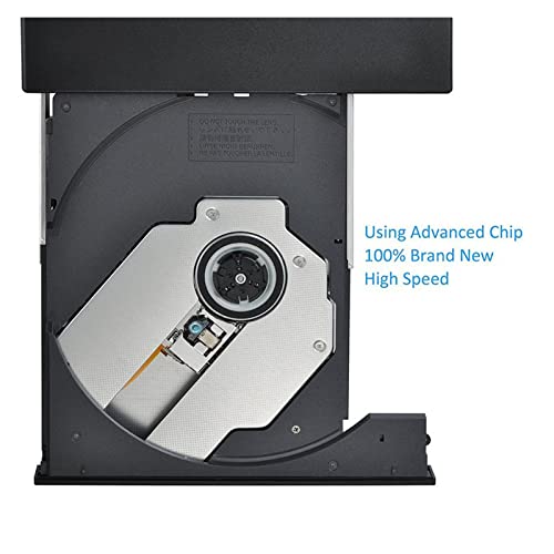 Lectora de DVD externa USB 2.0 plateada portátil miniatura 5