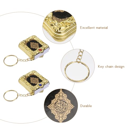 WINOMO 10 Stück Mini Arche Koran Buch Schlüsselanhänger Vintage Religiöse Schlüsselringe Islamischer Anhänger Muslimische Tasche Geldbörse Auto Dekor (Zufällige Farbe)