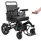 Rubicon DX14 - Longest Range 30 Miles, Airline Approved Electric Wheelchair, Dual 12AH Lithium Batteries, 2x300W Motors, Leather Cushion, Foldable, Lightweight & Powerful (Model17)