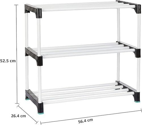 Image of Book Shelf, Bookshelf for Home Library, Multipurpose Portable, Unbreakable Material, 3 Layer - Black
