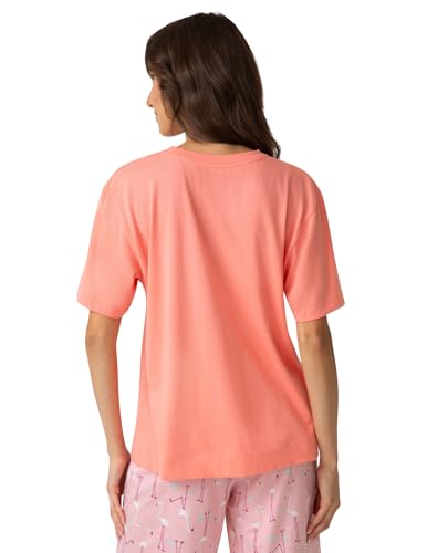 Image of HUE Women's Summer Vacation Pajama Separates, Soft, Whimsical Print Pjs with Tropical Beach Themes, Flip Flops, Cocktails