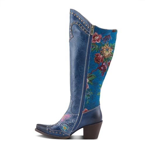 Spring Step L'Artiste Mallorie Women's Cowboy Boot - Handpainted Floral & Butterfly Design, Vibrant & Stylish3