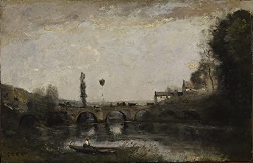 Image Murale Paysage avec pont Corot pour Décoration Salon