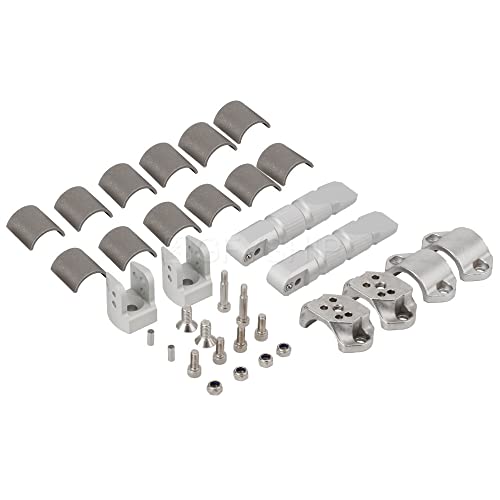 For Ducati Multistrada Mts 950/1200 / 1260 S Mts950 Mts1200 Mts1260 22Mm 25Mm 27Mm 32Mm Universal Highway Footrest 360 Rotatable 7/8 1 1.25 Inch Crash Bar Foot Pegs Rests Rninet (Silver) #TOP1
