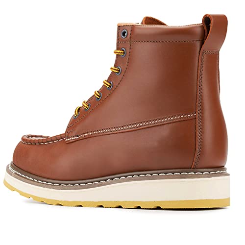 HANDPOINT Men's Stylish Classic 6" SureTrack Soft Toe Leather Slip Resistant Durable Breathable Work Boot HP849944