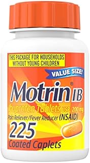Motrin IB, Ibuprofen 200mg Tablets for Fever, Muscle Aches, Headache & Backache, 225 Ct