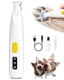 FURBONA Dog Paw Trimmer, 18mm Quiet Dog Hair Trimmer with LED Light