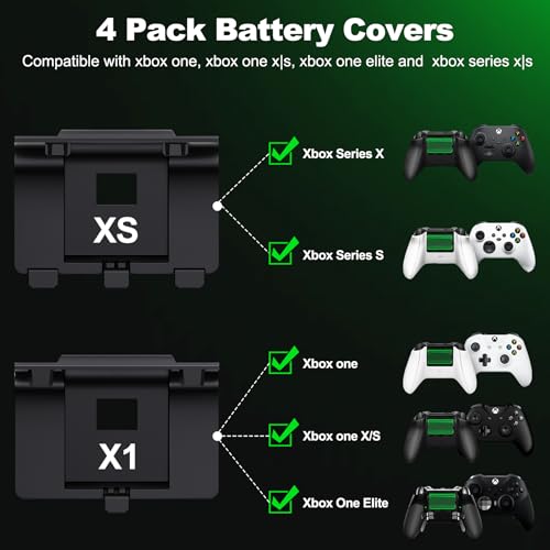 image for Svetaecho Rechargeable Controller Battery Pack with 4 Back Covers: USB