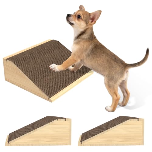TIMHAKA Dog Ramp for Stairs, Non-Slip Dog Stairs, Low-Angled Pet Ramps for Small, Medium Dogs & Cats, Step and Stair Assist for Injured and Older Pets, 2 Pack