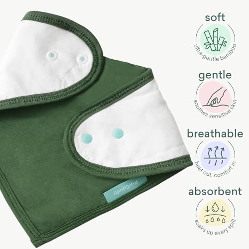 SuperSoft Baby Bibs, Premium Bamboo Bandana Drool Bibs for Infant Boys & Girls, Adjustable Snap Bibs, 6-Pack2