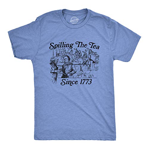 T-shirt Boston Tea Party 1773 en coton bleu clair pour homme