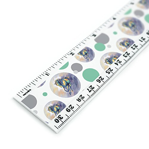 Horse Running Painting Cool Colors 12 Inch Standard and Metric Plastic Ruler